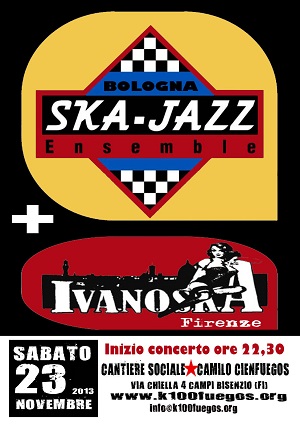 Volantino 23 Novembre - Bologna ska-jazz ensemble - Ivanoska